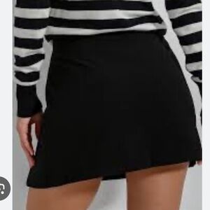 H&M Black Mini Skirt with Mesh Detail